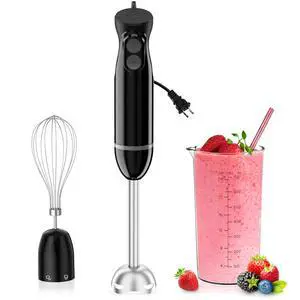 Immersion Blender Handheld, 2 Mixing Speed Hand Blender Electric with Sharp Blades, 3-In-1 Hand Held Stick Blender with Egg Whisk, 24oz Beaker for Soups, Smoothies, Sauce Immersion Blender Handheld, 2 Mixing Speed Hand Blender Electric with Sharp Blades, 3-In-1 Hand Held Stick Blender with Egg Whisk, 24oz Beaker for Soups, Smoothies, Sauce