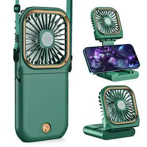 Portable Neck Fan Mini Quiet Handheld Personal Foldable USB Rechargeable Fan with Phone Holder founction for Home Office Outdoor Travel, Hands Free Necklace Fans Portable Neck Fan Mini Quiet Handheld Personal Foldable USB Rechargeable Fan with Phone Holder founction for Home Office Outdoor Travel, Hands Free Necklace Fans