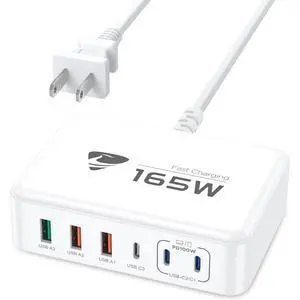 165W USB C Charging Station 6-Port GaN USB C Charger, PD 100W Laptop Hub Wall Charger Multiport USB c for MacBook Pro/Air,iPhone 15 16 Pro Max,iPad, Galaxy S24 165W USB C Charging Station 6-Port GaN USB C Charger, PD 100W Laptop Hub Wall Charger Multiport USB c for MacBook Pro/Air,iPhone 15 16 Pro Max,iPad, Galaxy S24