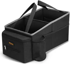Car Seat Organizer - Backseat Car Organizer with Cup Holders, Car Storage Organization for Front Back Passenger Seat, Road Trip Essentials Kids for Travel Car Accessories, Black Car Seat Organizer - Backseat Car Organizer with Cup Holders, Car Storage Organization for Front Back Passenger Seat, Road Trip Essentials Kids for Travel Car Accessories, Black