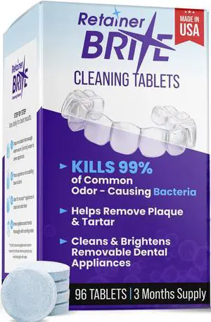 Tablets for Cleaner Retainers and Dental Appliances - 96 Count Tablets for Cleaner Retainers and Dental Appliances - 96 Count