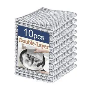 Double Layer Steel Wire Dishcloth,Non Scratch Multipurpose Dishwashing Rag,Wet and Dry Kitchen Dish Cloths,Cookware, Microwave, Stovetop, Reusable,Scrubber Cloth 7.87'' x 7.87'' Double Layer Steel Wire Dishcloth,Non Scratch Multipurpose Dishwashing Rag,Wet and Dry Kitchen Dish Cloths,Cookware, Microwave, Stovetop, Reusable,Scrubber Cloth 7.87'' x 7.87''