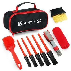 10Pcs Interior Detailing Brush Set, Car Vent & Dashboard Cleaner Kit with Microfiber Towel, Storage Bag (10PCS) 10Pcs Interior Detailing Brush Set, Car Vent & Dashboard Cleaner Kit with Microfiber Towel, Storage Bag (10PCS)