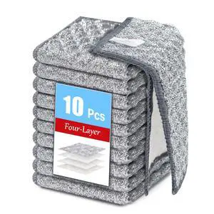 Pcs New Upgrade 4-Layer Metal Dish Cloths, Non-Scratch Odor-Free Multipurpose Wire Dishwashing Rags for Wet Dry Use, Kitchen Cleaning Cloths for Dishes, Sinks & Stove Tops(7.87X7.87) Pcs New Upgrade 4-Layer Metal Dish Cloths, Non-Scratch Odor-Free Multipurpose Wire Dishwashing Rags for Wet Dry Use, Kitchen Cleaning Cloths for Dishes, Sinks & Stove Tops(7.87X7.87)