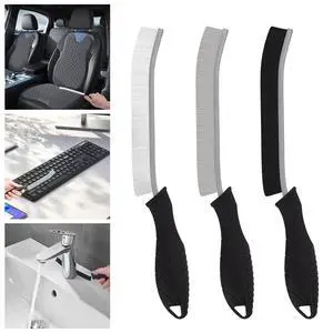 3Pcs Cleaning Brush- Includes 1 Soft Bristle Cleaning Brush, 2 Hard Crevice Brush, Bathroom Cleaning Brush, Multifuntianal Grout Brush, Cleaning Tools for Auto Vent Wheel Kitchen House (Black) 3Pcs Cleaning Brush- Includes 1 Soft Bristle Cleaning Brush, 2 Hard Crevice Brush, Bathroom Cleaning Brush, Multifuntianal Grout Brush, Cleaning Tools for Auto Vent Wheel Kitchen House (Black)