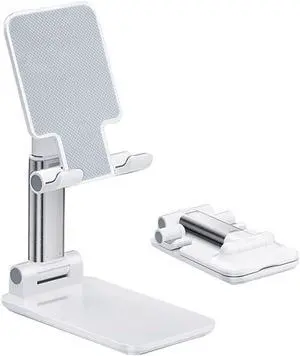 Adjustable Cell Phone Stand, Folding Desktop Cellphone Stand with Anti-Slip Base Fits Compatible with iPhone 17 16 15 14 13 12 11 Pro Xs Xs Max Xr, All Phones (1 Pack,White) Adjustable Cell Phone Stand, Folding Desktop Cellphone Stand with Anti-Slip Base Fits Compatible with iPhone 17 16 15 14 13 12 11 Pro Xs Xs Max Xr, All Phones (1 Pack,White)