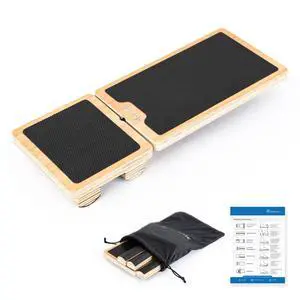 Single-Leg Ankle Mobility & Balance Board, Wooden Stability Trainer for Foot & Ankle Strength, Control & Performance, Non-Slip Design, with Carry Bag & Exercise Guide Single-Leg Ankle Mobility & Balance Board, Wooden Stability Trainer for Foot & Ankle Strength, Control & Performance, Non-Slip Design, with Carry Bag & Exercise Guide