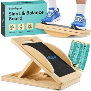 Slant Boards for Exercise, Wooden Slant Board, Calf Stretch Board with 7 Incline Angles, Velour Board, Balance Board & Calf Stretcher, Portable Incline Board for Physical Therapy, Ankle Mobility Slant Boards for Exercise, Wooden Slant Board, Calf Stretch Board with 7 Incline Angles, Velour Board, Balance Board & Calf Stretcher, Portable Incline Board for Physical Therapy, Ankle Mobility