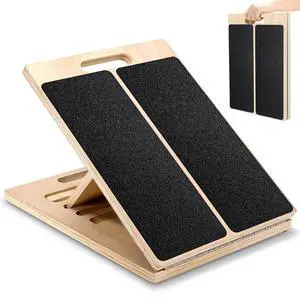 Wooden Slant Board for Calf Stretching Adjustable Incline Board for Squats, Ankle & Achilles Stretch, Physical Therapy Foot Stretcher, Non-Slip Wedge for Knees Over Toes, Balance & Mobility Training Wooden Slant Board for Calf Stretching Adjustable Incline Board for Squats, Ankle & Achilles Stretch, Physical Therapy Foot Stretcher, Non-Slip Wedge for Knees Over Toes, Balance & Mobility Training