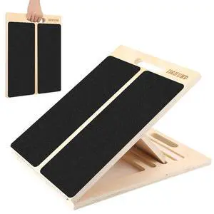 Portable Slant Board for Calf Stretching, Adjustable Wooden Calf Stretcher Incline Board, Calf Stretch Board for Squats Leg Knees Heel Ankle Stretching Portable Slant Board for Calf Stretching, Adjustable Wooden Calf Stretcher Incline Board, Calf Stretch Board for Squats Leg Knees Heel Ankle Stretching