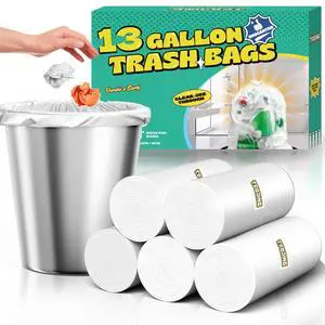 13 Gallon Tall Kitchen Trash Bags Unscented,1.1 Mil,Clear,110 Ct 13 Gallon Tall Kitchen Trash Bags Unscented,1.1 Mil,Clear,110 Ct