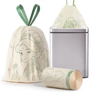 13 Gallon Trash Bags with Chinese-style Flower Girl Printed & Drawstring, Tear-Resistant Tall Kitchen Garbage Bags, Extra Thick Large Trash Can Liners for Home/Office, 50 Count 13 Gallon Trash Bags with Chinese-style Flower Girl Printed & Drawstring, Tear-Resistant Tall Kitchen Garbage Bags, Extra Thick Large Trash Can Liners for Home/Office, 50 Count