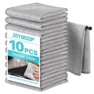 Scratch Wire Dishcloth-10 PCS, Double Layers Multipurpose Wire Dishwashing Rags, Wet & Dry Cleaning Rags for Dishes, Cookware, Sinks, Stoves & Fireplaces (11.8 x 11.8) Scratch Wire Dishcloth-10 PCS, Double Layers Multipurpose Wire Dishwashing Rags, Wet & Dry Cleaning Rags for Dishes, Cookware, Sinks, Stoves & Fireplaces (11.8 x 11.8)