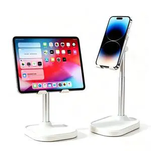 Cell Phone Stand for Desk,Adjustable Height Phone Stand for Desk,Aluminum Alloy Support Rod,Compatible with iPhone 17 16 15 14 13 Pro Max,4-10" Cellphone and Tablets (White) Cell Phone Stand for Desk,Adjustable Height Phone Stand for Desk,Aluminum Alloy Support Rod,Compatible with iPhone 17 16 15 14 13 Pro Max,4-10" Cellphone and Tablets (White)