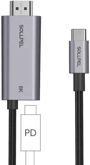 8K USB C to HDMI 2.1 Cable, 4K@240Hz with 140W Charging 8K USB C to HDMI 2.1 Cable, 4K@240Hz with 140W Charging