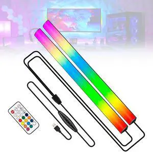 2PC RGB Under Monitor Light, Gaming Light with 353 Color Modes, LED Desk Light with Remote Control for Room/Monitor/PC Gaming Setup 2PC RGB Under Monitor Light, Gaming Light with 353 Color Modes, LED Desk Light with Remote Control for Room/Monitor/PC Gaming Setup