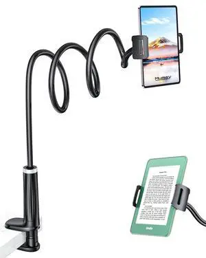 42" Long Arm Tablet Holder for Bed with 360° Rotating Base: Flexible Gooseneck Stand Compatible with iPad Pro Air Mini | Kindle | Switch & Other 413" Devices 42" Long Arm Tablet Holder for Bed with 360° Rotating Base: Flexible Gooseneck Stand Compatible with iPad Pro Air Mini | Kindle | Switch & Other 413" Devices