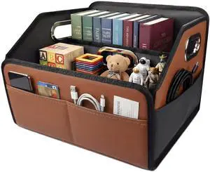 Car Organizer - 2025 Upgraded Leather Car Storage Organizer for Front Back Seat or Floor with 3 Metal Handles 6 Apartments, Multipurpose Car Organizers and Storage Brown. Car Organizer - 2025 Upgraded Leather Car Storage Organizer for Front Back Seat or Floor with 3 Metal Handles 6 Apartments, Multipurpose Car Organizers and Storage Brown.