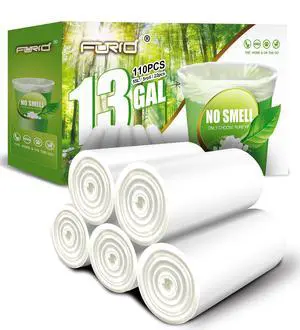 13 Gallon Trash Bags - Clear Plastic Garbage Bags Medium Tall Trash Can Liners for Kitchen Office Home Waste Bins Unscented One Box with 5 Roll 110 Count 55 Liter - Thick & Durable Trash Bag 13 Gallon Trash Bags - Clear Plastic Garbage Bags Medium Tall Trash Can Liners for Kitchen Office Home Waste Bins Unscented One Box with 5 Roll 110 Count 55 Liter - Thick & Durable Trash Bag