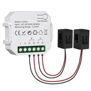eMylo 2 Channel WiFi Power Meter 80A+80A Smart Power Monitor,Clamp Ammeter Power Monitor,2.4GHz WiFi,Real Time Monitoring,Smart Life/TUYA APP, Compatible with Alexa and Google Assistant eMylo 2 Channel WiFi Power Meter 80A+80A Smart Power Monitor,Clamp Ammeter Power Monitor,2.4GHz WiFi,Real Time Monitoring,Smart Life/TUYA APP, Compatible with Alexa and Google Assistant
