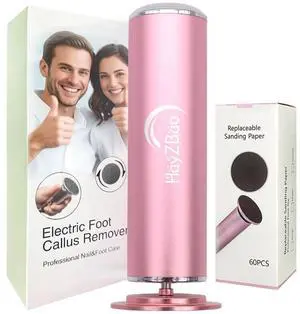 FSA&HSA Electric Foot Callus Remover - Callus Remover for Feet,Professional Pedicure Tool for Dead Skin,Electric Foot File with 60 Pcs Sandpaper Discs - Pink FSA&HSA Electric Foot Callus Remover - Callus Remover for Feet,Professional Pedicure Tool for Dead Skin,Electric Foot File with 60 Pcs Sandpaper Discs - Pink