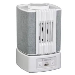 SlumberBreeze 2-in-1 Small Table Fan and White Noise Machine for Better Sleep in the Bedroom and Focus in the Home Office, SB101, White SlumberBreeze 2-in-1 Small Table Fan and White Noise Machine for Better Sleep in the Bedroom and Focus in the Home Office, SB101, White