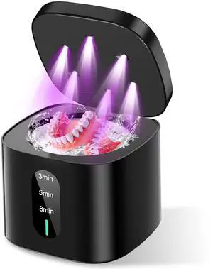 2026 New Ultrasonic Retainer Cleaner Machine 45kHz Retainer Cleaner with Digital Timer & 3 Modes, 200ML Large Capacity Ultrasonic Cleaner for Dentures, Night Guards, Braces, Aligner, Jewelry (Black) 2026 New Ultrasonic Retainer Cleaner Machine 45kHz Retainer Cleaner with Digital Timer & 3 Modes, 200ML Large Capacity Ultrasonic Cleaner for Dentures, Night Guards, Braces, Aligner, Jewelry (Black)