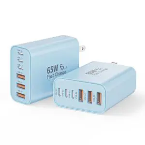 2Pack 65W USB C Charger Block,6-Port USB C Wall Charger Fast Charging,PD Type C Plug Adapter+QC Plug Compatible with Apple iPhone 17 17Air 16E 16Pro Max 16 15 14 13 12 11 XS Max,iPad Pro,AirPods,Blue. 2Pack 65W USB C Charger Block,6-Port USB C Wall Charger Fast Charging,PD Type C Plug Adapter+QC Plug Compatible with Apple iPhone 17 17Air 16E 16Pro Max 16 15 14 13 12 11 XS Max,iPad Pro,AirPods,Blue.