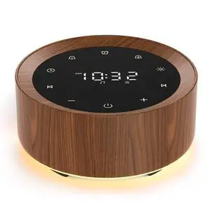White Noise Machine with Alarm Clock & Night Light for Babies and Adults, 20 Soothing Sounds, Glare-Free Upward Display, Touch Control, Memory Function, 5 Sleep Timers, Wood Grain White Noise Machine with Alarm Clock & Night Light for Babies and Adults, 20 Soothing Sounds, Glare-Free Upward Display, Touch Control, Memory Function, 5 Sleep Timers, Wood Grain