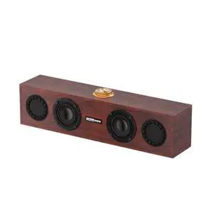 Retro Vintage Wooden Soundbar, 4-Unit 360° Surround Sound HiFi Speaker, Dual Full-Range Drivers + Passive Radiators, Bluetooth 5.2, Plug & Play for TV, PC, Desktop, Home Theater Retro Vintage Wooden Soundbar, 4-Unit 360° Surround Sound HiFi Speaker, Dual Full-Range Drivers + Passive Radiators, Bluetooth 5.2, Plug & Play for TV, PC, Desktop, Home Theater