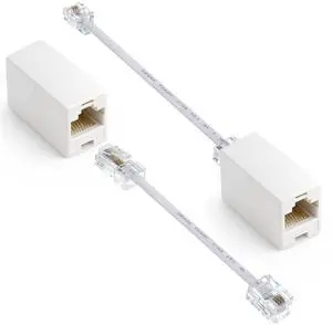 Pcs RJ45 to RJ11 Adapter White Phone Jack to Ethernet Cable Adapter RJ45 8P8C Female RJ11 6P4C Male Phone Lines for Landline Telephone Service Pcs RJ45 to RJ11 Adapter White Phone Jack to Ethernet Cable Adapter RJ45 8P8C Female RJ11 6P4C Male Phone Lines for Landline Telephone Service