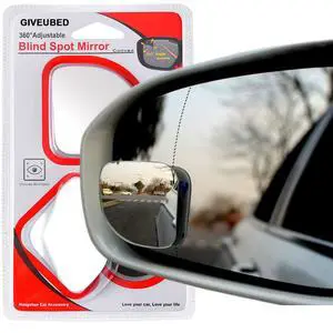 Glass Wide Angle Blind Spot Mirror, Frameless 360 Adjustable Convex Rear View Mirror for Cars, Trucks and SUVs - 2" Fan Shaped, 2pcs Glass Wide Angle Blind Spot Mirror, Frameless 360 Adjustable Convex Rear View Mirror for Cars, Trucks and SUVs - 2" Fan Shaped, 2pcs
