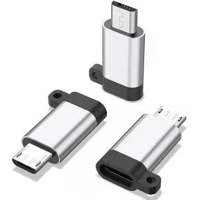 3 Pack USB C to Micro USB Adapter, USB Type C Female to Micro USB Male Converter Data Sync Compatible with Samsung Galaxy S7 S6 J7 Note 5, Kindle, PS4, Nexus 5 6 and Micro USB Devices (Silver) 3 Pack USB C to Micro USB Adapter, USB Type C Female to Micro USB Male Converter Data Sync Compatible with Samsung Galaxy S7 S6 J7 Note 5, Kindle, PS4, Nexus 5 6 and Micro USB Devices (Silver)