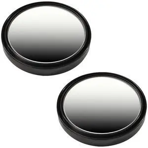 2PCS Blind Spot Mirrors, 2" Round HD Glass Convex Car Rear View Mirror, 360° Adjustable Wide Angle Side Mirror with Self Adhesive Back, Universal for Cars, SUVs, Trucks (Black) 2PCS Blind Spot Mirrors, 2" Round HD Glass Convex Car Rear View Mirror, 360° Adjustable Wide Angle Side Mirror with Self Adhesive Back, Universal for Cars, SUVs, Trucks (Black)