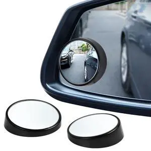 Blind Spot Mirror, HD Glass & ABS Housing, 360° Adjustable Convex Wide Angle Rear View Mirror, Stick-On Universal Fit for Car SUV Truck RV Van, Black (2, Round, Black Stick) Blind Spot Mirror, HD Glass & ABS Housing, 360° Adjustable Convex Wide Angle Rear View Mirror, Stick-On Universal Fit for Car SUV Truck RV Van, Black (2, Round, Black Stick)