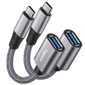 USB-C to USB 3.1 Adapter2 Pack, Nylon Braided Type-C OTG Cable USB C Male to USB A 3.0 Female Connector for iPhone 15iPhone 15 ProMax, Samsung S23 Ultra, MacBook Pro, MacBook Air/Mini, Google Pixel USB-C to USB 3.1 Adapter2 Pack, Nylon Braided Type-C OTG Cable USB C Male to USB A 3.0 Female Connector for iPhone 15iPhone 15 ProMax, Samsung S23 Ultra, MacBook Pro, MacBook Air/Mini, Google Pixel