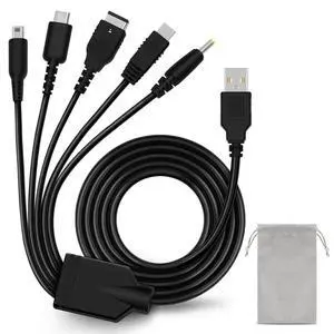 5 in 1 USB Charger Cable for Nintendo 3DS, DS Charger, Compatible Nintendo DS Lite, New 3DS (XL/LL), New 3DS, 2DS, DSi XL, NDS, Wii U Gamepad, GBA SP, PSP 1000 2000 3000 5 in 1 USB Charger Cable for Nintendo 3DS, DS Charger, Compatible Nintendo DS Lite, New 3DS (XL/LL), New 3DS, 2DS, DSi XL, NDS, Wii U Gamepad, GBA SP, PSP 1000 2000 3000