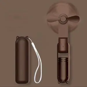 Portable Mini Fan with Powerbank, 3-Speed USB Rechargeable, 25Hr Battery Life, Brown/Green Portable Mini Fan with Powerbank, 3-Speed USB Rechargeable, 25Hr Battery Life, Brown/Green