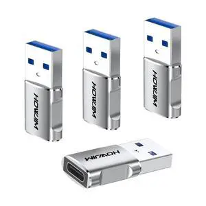 USB to USB C Adapter 4 Pack, 3A Fast Charging 5Gbps Data Transfer,USB C Female to A Male Charger Converter for M-ac Book Pad Pro Phone 15/16/17 Ga-laxy Smartphone Laptop Tablet Type-C device Silver USB to USB C Adapter 4 Pack, 3A Fast Charging 5Gbps Data Transfer,USB C Female to A Male Charger Converter for M-ac Book Pad Pro Phone 15/16/17 Ga-laxy Smartphone Laptop Tablet Type-C device Silver