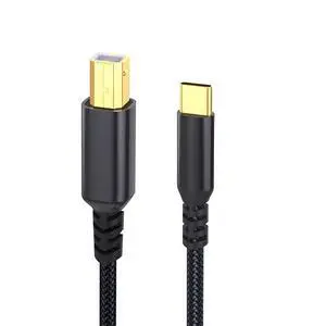 Nylon USB B to USB C Cable 6.6FT for MacBook Pro/Air iPad Computer Laptop, HP, Epson, Canon, Brother, Yamaha Casio Digital Piano, Compatible with MIDI Keyboard, DAC, DJ Controller, Keyboard, Printer Nylon USB B to USB C Cable 6.6FT for MacBook Pro/Air iPad Computer Laptop, HP, Epson, Canon, Brother, Yamaha Casio Digital Piano, Compatible with MIDI Keyboard, DAC, DJ Controller, Keyboard, Printer