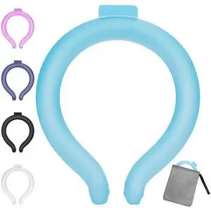 Neck Cooling Tube - Reusable Ice Neck Cooler, Wearable Cooling Neck Wrap for Personal Cooling Relief, PCM Cooling Device for Hot Flashes, Summer Heat, Outdoor Sports, Work & Travel(Blue) Neck Cooling Tube - Reusable Ice Neck Cooler, Wearable Cooling Neck Wrap for Personal Cooling Relief, PCM Cooling Device for Hot Flashes, Summer Heat, Outdoor Sports, Work & Travel(Blue)