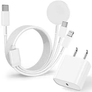 for Apple Watch Charger Fast Charging 6FT, 3 in 1 Multi Charging Cable with USB C iPhone iWatch Charger for Apple iWatch Series 11/10/9/8/7/Ultra3/Ultra 2/SE/6/5/4/iPhone 17/16/15/14/13/12/11-White for Apple Watch Charger Fast Charging 6FT, 3 in 1 Multi Charging Cable with USB C iPhone iWatch Charger for Apple iWatch Series 11/10/9/8/7/Ultra3/Ultra 2/SE/6/5/4/iPhone 17/16/15/14/13/12/11-White