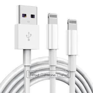 2 Pack Apple MFi Certified iPhone Charger Cable 10 Ft, Lightning to USB Cord Foot, 2.4A Fast Charging,Apple Phone Long Chargers for 13/12/11/11Pro/11Max/ X/XS/XR/XS Max/8/7/6, White (C36W7) 2 Pack Apple MFi Certified iPhone Charger Cable 10 Ft, Lightning to USB Cord Foot, 2.4A Fast Charging,Apple Phone Long Chargers for 13/12/11/11Pro/11Max/ X/XS/XR/XS Max/8/7/6, White (C36W7)
