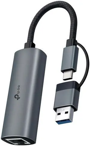 2-in-1 USB 3.0 & USB C to Ethernet Adapter, RJ45 Gigabit LAN, Plug & Play, Aluminum Case, Ethernet Adapter for Laptop, Thunderbolt 4/3 Compatible with Windows, Mac/iPad OS & More (UE310C) 2-in-1 USB 3.0 & USB C to Ethernet Adapter, RJ45 Gigabit LAN, Plug & Play, Aluminum Case, Ethernet Adapter for Laptop, Thunderbolt 4/3 Compatible with Windows, Mac/iPad OS & More (UE310C)