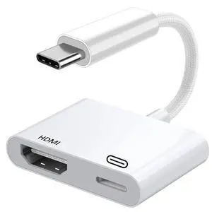 Apple MFi Certified USB C to HDMI 4K@240Hz Adapter for iPhone 17/16/15, Type-C to HDMI Digital AV Cord with 100W PD for MacBook Pro/Air iPad Pro to TV Projector Monitor Apple MFi Certified USB C to HDMI 4K@240Hz Adapter for iPhone 17/16/15, Type-C to HDMI Digital AV Cord with 100W PD for MacBook Pro/Air iPad Pro to TV Projector Monitor