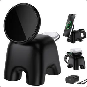 2026 Magnetic Wireless Charging Station, 15W Ultra-Fast Charger Stand for iPhone 17 16 15 14 13 12 Pro Max, 5W for Apple Watch&Airpods, 2-in-1 Foldable Charger for Home/Office/Travel(with 30W Adapter) 2026 Magnetic Wireless Charging Station, 15W Ultra-Fast Charger Stand for iPhone 17 16 15 14 13 12 Pro Max, 5W for Apple Watch&Airpods, 2-in-1 Foldable Charger for Home/Office/Travel(with 30W Adapter)