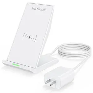 Wireless Phone Charger Stand,15W Fast Android Wireless Charger Station for iPhone 17/17 Air/17 Pro Max/15/14/13, 15W Fast Charging for Samsung Galaxy S23 S22 S21 with 20W USB C Charging Block Adapter Wireless Phone Charger Stand,15W Fast Android Wireless Charger Station for iPhone 17/17 Air/17 Pro Max/15/14/13, 15W Fast Charging for Samsung Galaxy S23 S22 S21 with 20W USB C Charging Block Adapter