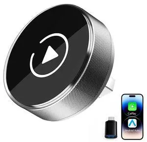2026 Wireless CarPlay & Android Auto Adapter, Plug & Play Mini Tube Wireless Carplay Adapter for iPhone & Android, WiFi 6 Auto Reconnect, USB-A/USB-C, Aluminum Design 2026 Wireless CarPlay & Android Auto Adapter, Plug & Play Mini Tube Wireless Carplay Adapter for iPhone & Android, WiFi 6 Auto Reconnect, USB-A/USB-C, Aluminum Design