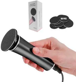 Electric Foot File Callus Remover Professional Foot File Pedicure Tools Adjustable Speed 60pcs Replacement Sandpaper disc Easy to Remove Cutin Dead Skin calluses(black 60pcs) Electric Foot File Callus Remover Professional Foot File Pedicure Tools Adjustable Speed 60pcs Replacement Sandpaper disc Easy to Remove Cutin Dead Skin calluses(black 60pcs)