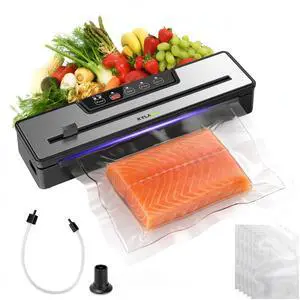 Food Vacuum Sealer Machine 80KPA Powerful Suction 6-in-1 Multifunctional Fast Compact Vacuum Sealer for Kitchen Storage with Dry/Moist Modes & Tube Accessories, Built-in Cutter + Bags Food Vacuum Sealer Machine 80KPA Powerful Suction 6-in-1 Multifunctional Fast Compact Vacuum Sealer for Kitchen Storage with Dry/Moist Modes & Tube Accessories, Built-in Cutter + Bags